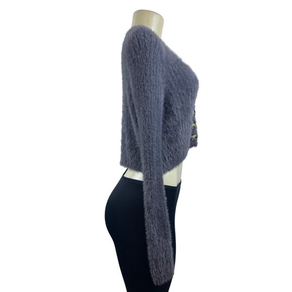 Sky and Sparrow Women’s Grey Cardigan Sweater Sz S - Picture 3 of 7